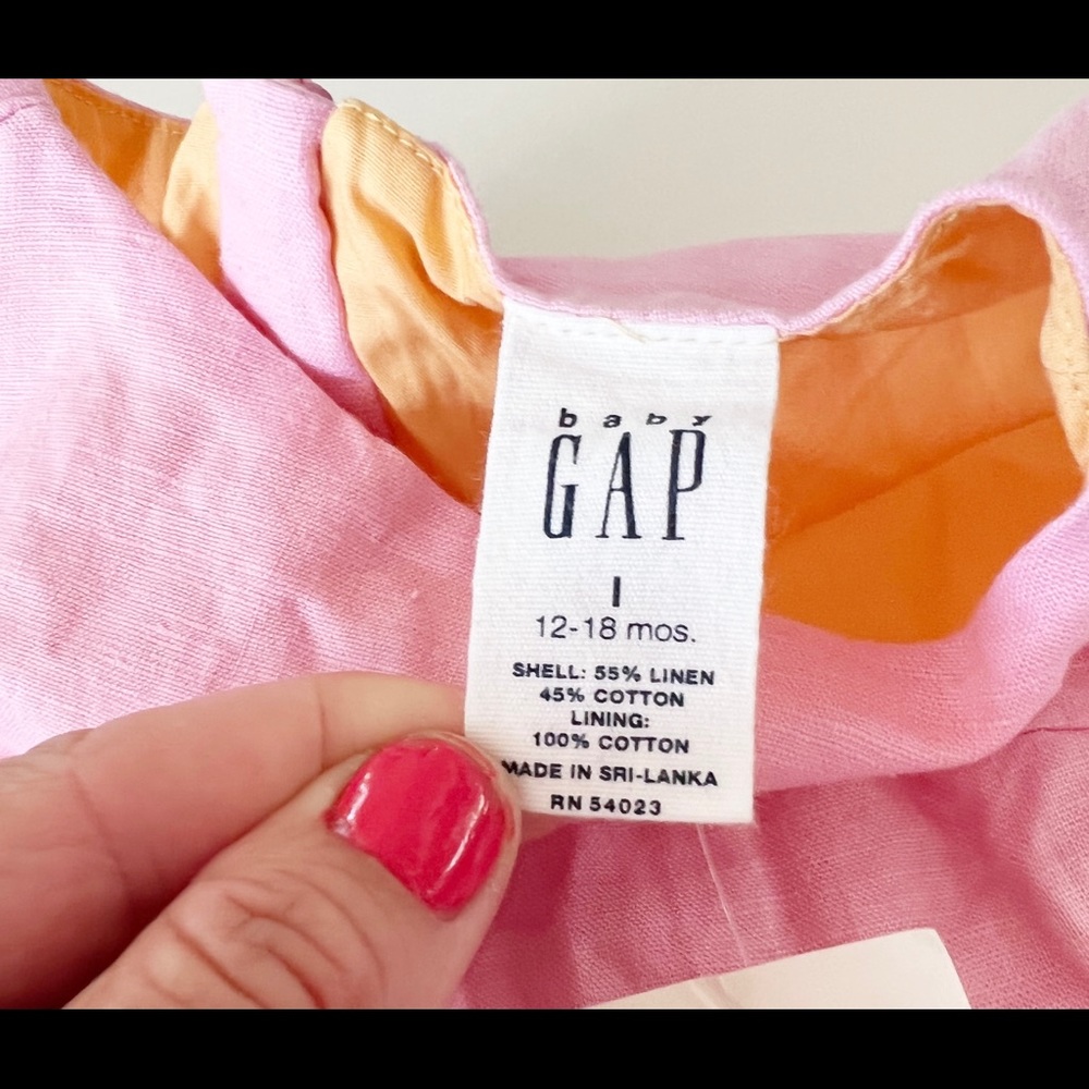 GAP Girl’s New Pastel Pink & Yellow Floral Dress NWT - Picture 13 of 16